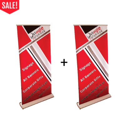 2 x Deluxe Pull Up Banners 2 x Deluxe Pull Up Banners